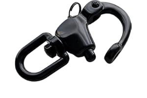 QualiTime 124mm(4.88") Large Swivel Eye Snap Shackle - 316 Stainless Steel Quick Release Snap Shackle for Sailing, Rigging, SCBA Mask Clip, Spinnaker Halyard Snap Shackle