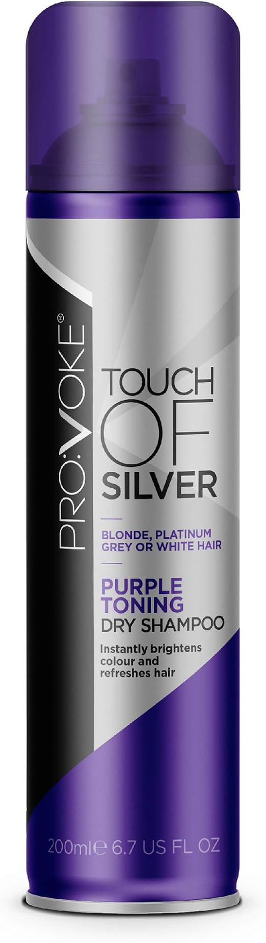 PROVOKE Touch of Silver Purple Toning Dry Shampoo 200ml Amazon.co.uk Beauty