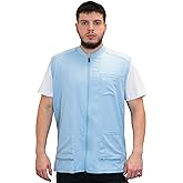 Barber Strong Barber Vest, Men's Hair Repellent, Lightweight & Breathable Mesh Side Panels, Sleeveless, 3 Pockets
