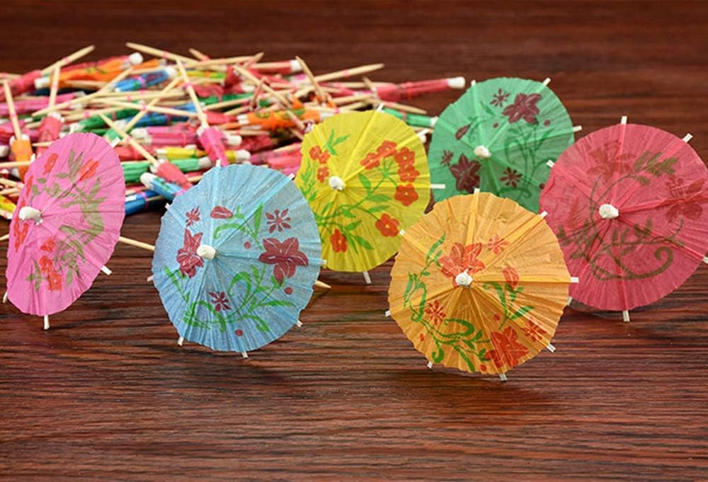 Yongbest Cocktail Umbrellas,50 Pieces Paper Umbrellas Drink Sticks Mini Umbrellas Picks for Hawaiian Party Drink Decorations for Fiesta,Tropical or Beach Parties - Image 5