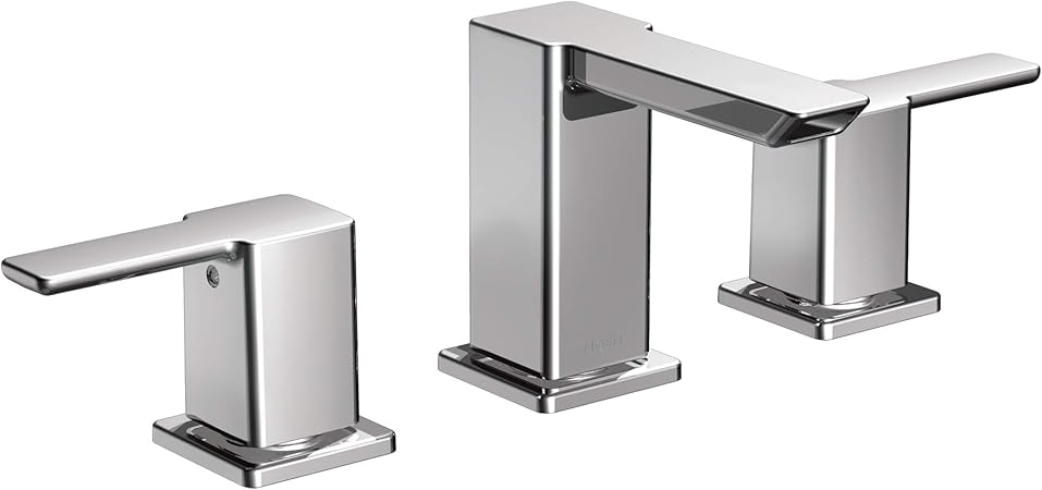 Moen Ts6720 90 Degree Two Handle 8 In Widespread Bathroom Faucet