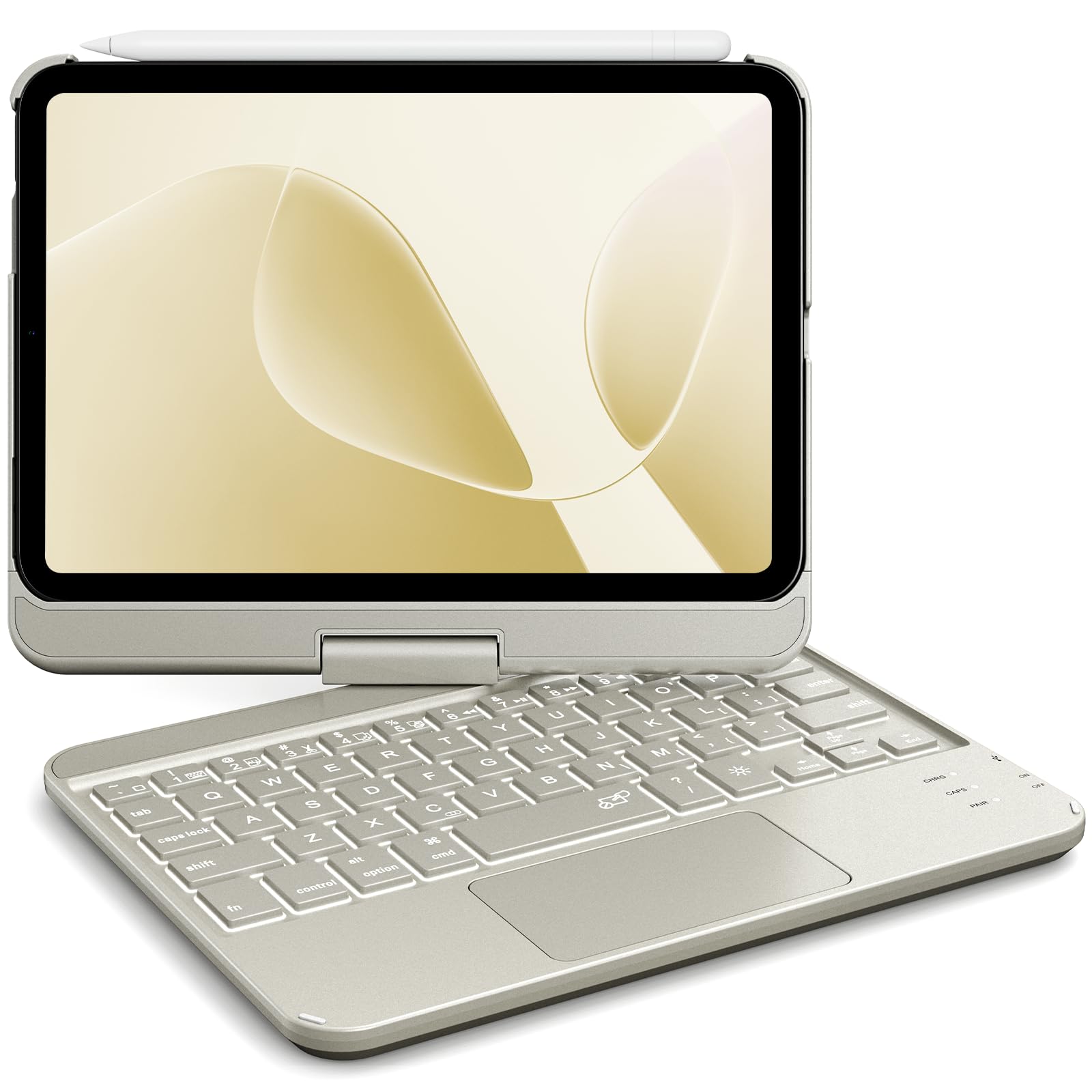 Photo 1 of GreenLaw Keyboard Case for iPad mini 7(2024) & Mini 6 (2021) 8.3", Smart Touchpad, 7 Color Backlit, Type-C Rechargeable, 360° Rotate Keyboard Case for iPad mini 7th/6th Generation, Starlight
