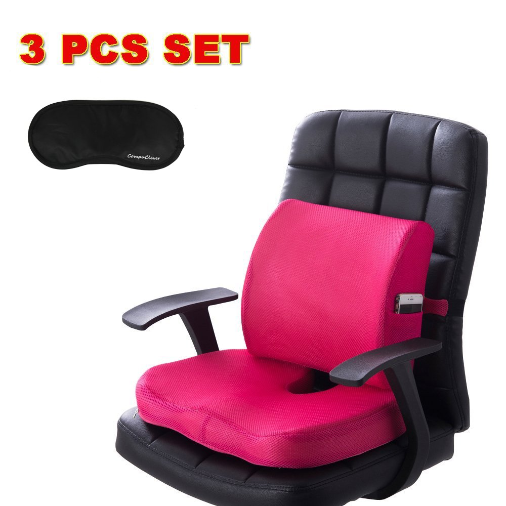 Los cojines del asiento de espuma de memoria y el apoyo lumbar brindan