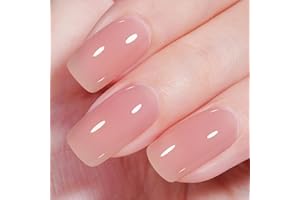 AILLSA Nude Pink Gel Nail Polish Misty Rose Jelly Gel Polish Neutral Sheer Translucent Gel Polish Long Lasting Light Pink Color Soak Off U V Gel for French Manicure Nail Art at Home 0.51 Oz