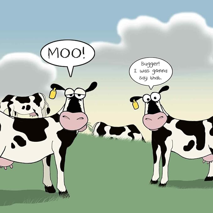 Twizler Biglietto Spiritoso Raffigurante Una Mucca Gelosa Bianco All Interno Adatto Per Un Compleanno Come Biglietto Spiritoso Per Un Anniversario Per La Festa Del Papa Per La Festa Della Mamma Per Un