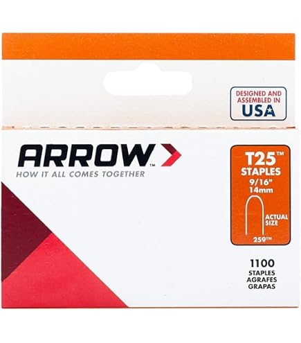 Stanley 1-CT306T 10mm Flat Narrow Crown Staples, 1000 Pieces – For Cable Tackers
