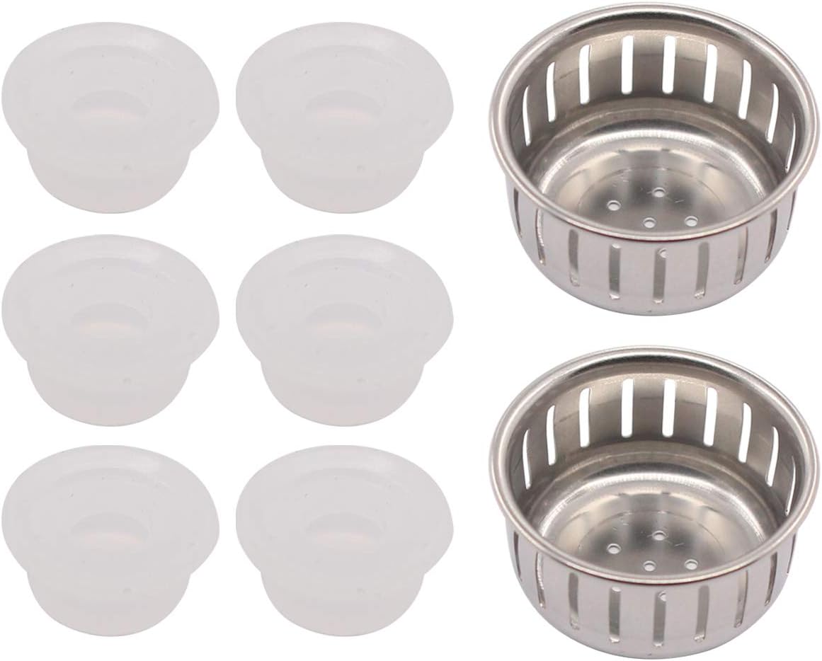 ApplianPar 6Pcs Electrical Pressure Cooker Float Valve Gaskets Sealing Ring Caps and 2Pcs Anti-Block Shield for Instant Pot