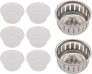 ApplianPar 6Pcs Electrical Pressure Cooker Float Valve Gaskets Sealing Ring Caps and 2Pcs Anti-Block Shield for Instant Pot