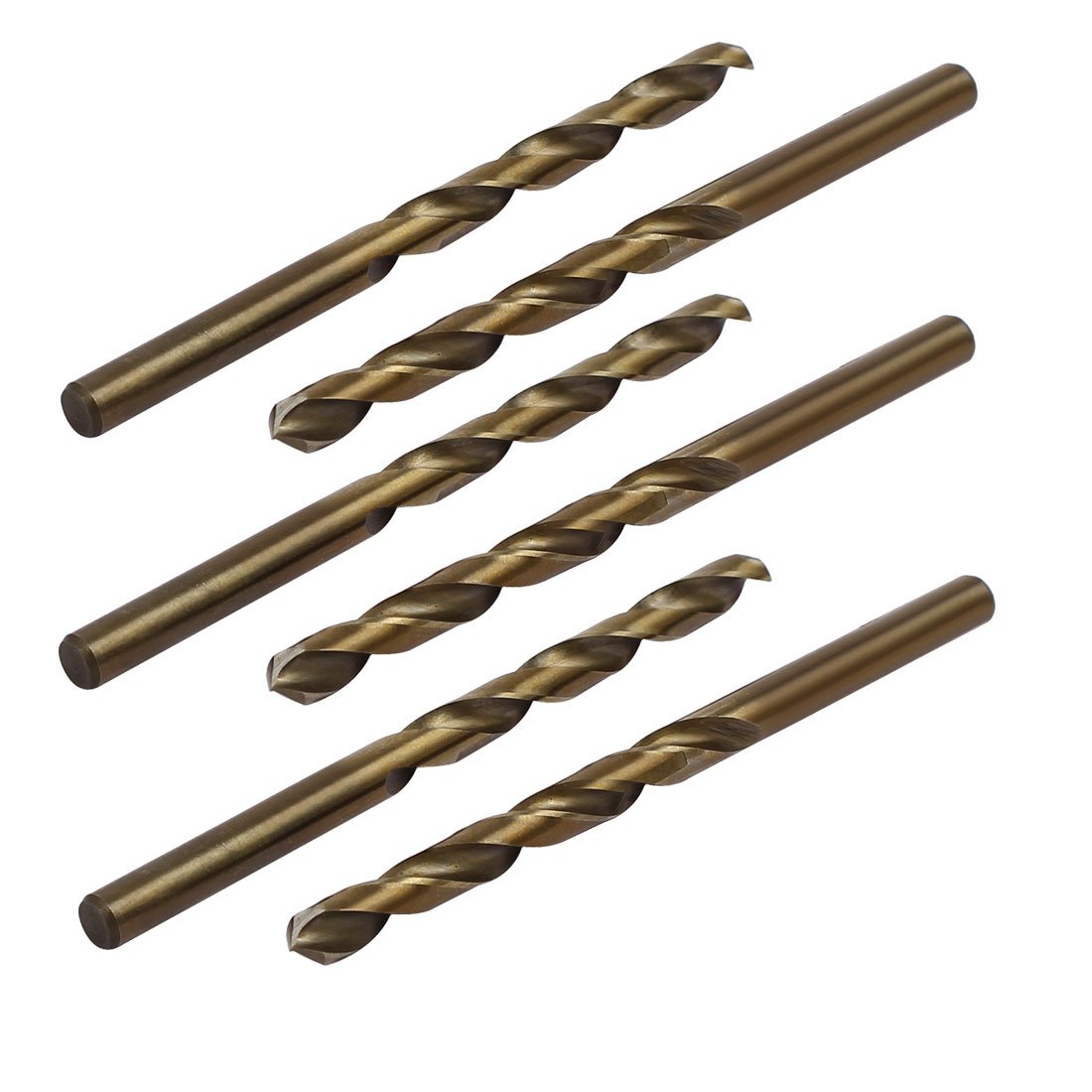 Sourcingmap 5.8mm Drilling Dia Straight Round Shank HSS Cobalt Metric Twist Drill Bit 6pcs