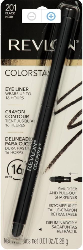 Revlon ColorStay Eyeliner Pencil, Black [201], 0.01 oz