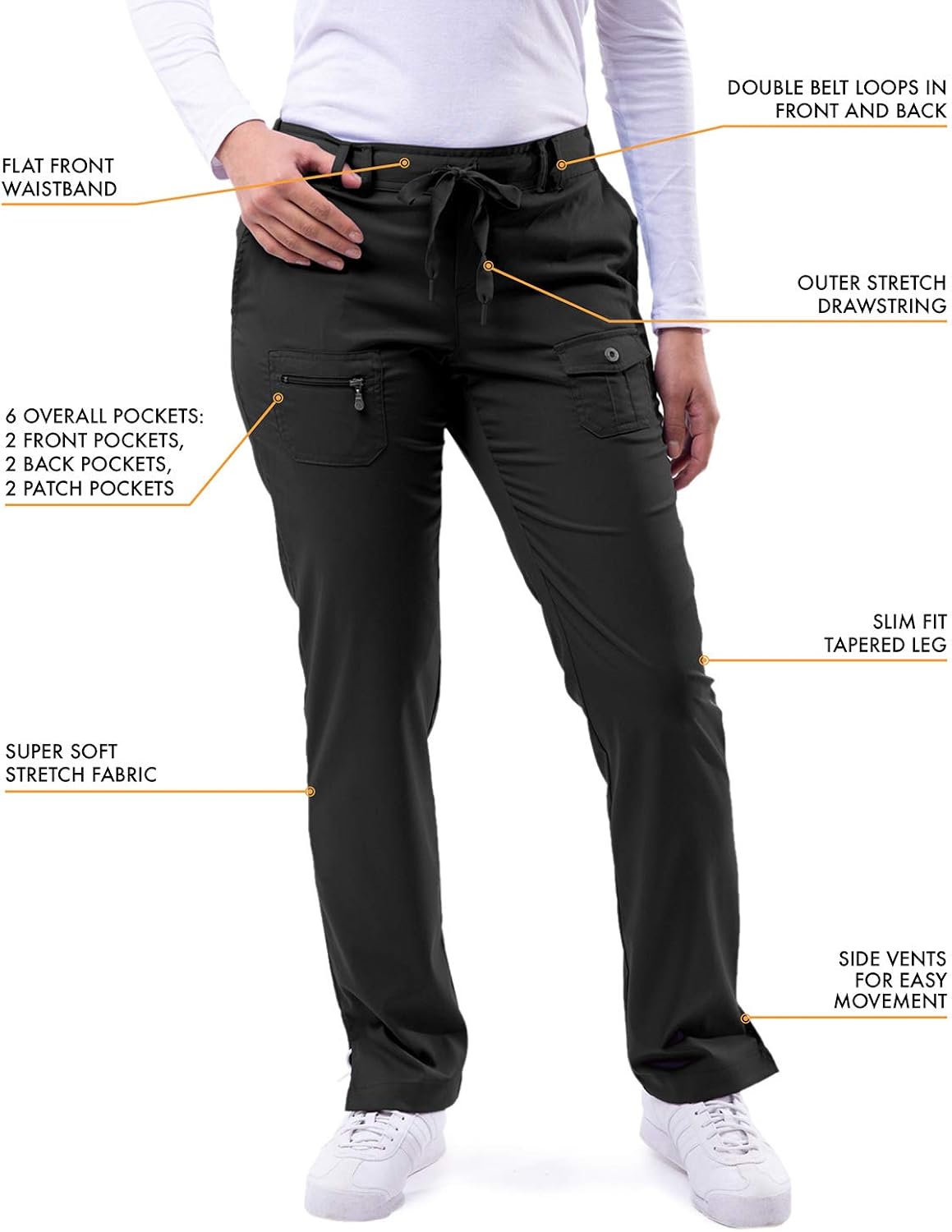 Adar Pro Breakthrough Plus Scrub Set for Women - Enhanced V-Neck Top & Multi Pocket Pants: Clothing