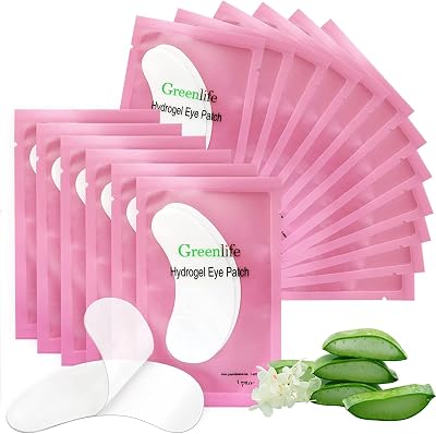 GreenLife 100 Pairs Under Eye Gel Patches Lint Free Collagen for Lash Extensions
