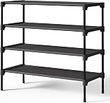 Kitsure Shoe Rack Premium Non-Woven Shelf 70x30x62 cm Black