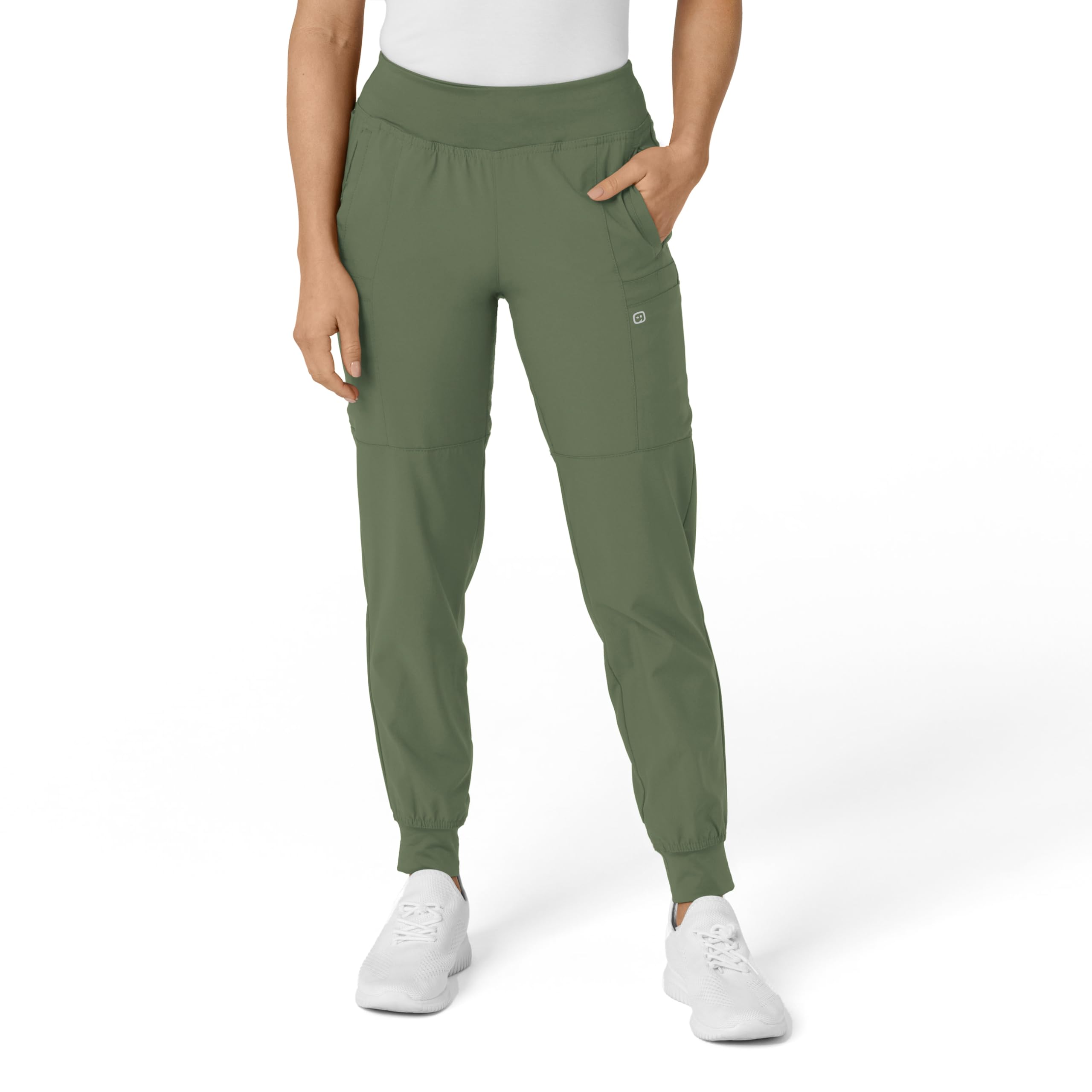 WonderWink W123 Women’s Comfort Waist Cargo Jogger Pant — Olive, 2X Image WonderWink W123 Women’s Comfort Waist Cargo Jogger Pant — Olive, 2X Image