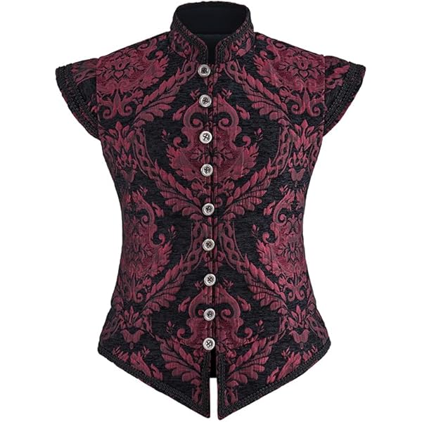 Ro Rox Sleeveless Jacket Mens Goth Cotton Uniform Military Parade