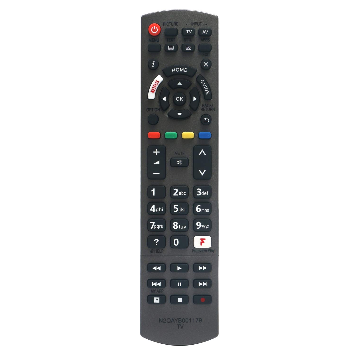 VINABTY N2QAYB001179 Remote Replacement for Panasonic TV TX-55GZ950B TX-49FX700B TX-49FX740B TX-49FX750B TX-55FX700B TX-55FX740B TX-55FX750B TX-55FZ802B TX-65FX740B TX-65FX750B TX-65FZ802B TX-75FX750B