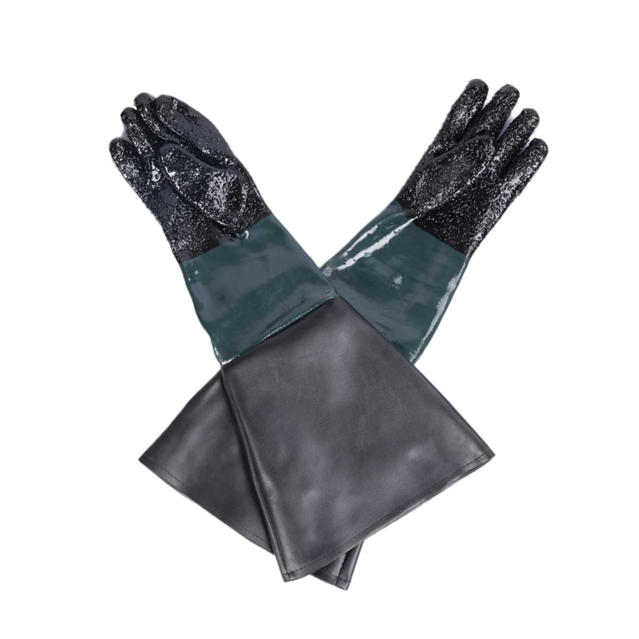 TINGSING 1 Pair Sandblasting Cabinet Gloves 23.6",Blast Protection,Safety Work Gloves