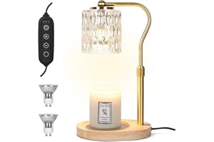 Mebaraul Candle Warmer Lamp,Candle Lamp Warmer with Timer Dimmer Adjustable Height,Electric Candle Wax Warmer for Jar Candles,Home Decor Beside Lamp Gifts for Women