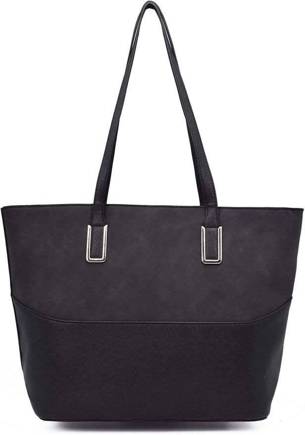 CRAZYCHIC Sac à Main Cabas FourreTout Femme Lycéenne Etudiante Sac Cours Travail Cuir