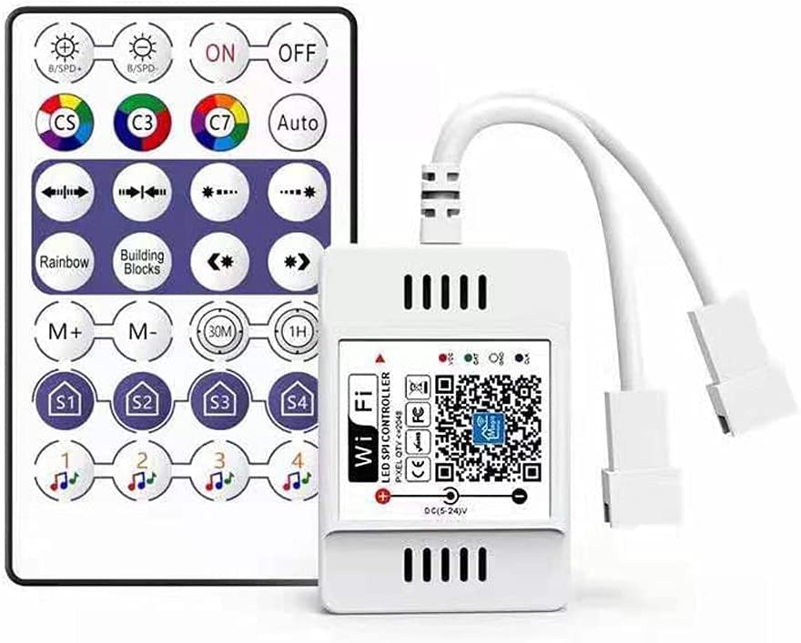 DC12V 24V WS2811 SK6812 WiFi LED RGB Controller Compatible Alexa/Google Home for WS2811 SK6812 Addressable RGB Led Strip Magic Home
