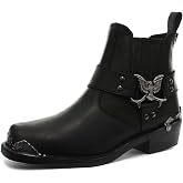 Grinders 2014 Eagle Lo Black Mens Cowboy Biker Boots