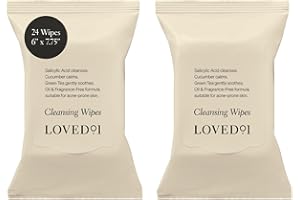 Loved01 Face & Body Salicylic Acid Cleansing Wipes, John Legend Skincare, Oil & Fragrance-Free, No-Rinse, Suitable for Blemish-Prone Skin, 2-Pack (48 wipes)