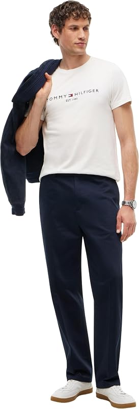 T-shirt masculina slim fit de manga curta, marfim (pétala de marfim), L — foto 4 de 5