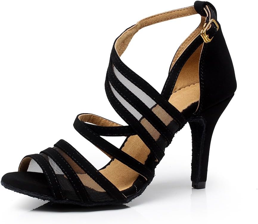 CXS Ladies Open Toe Party Wedding Heels Ballroom Dance Shoes for Salsa Tango and Practice, 2.75" Heel