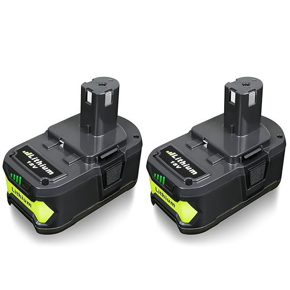 FLAGPOWER P108 18V Wekzeug Akku für Ryobi ONE+ P108 P107 P122 P104 P105 P102 P103 Li-ion Batterie Ersatzakku (4.0Ah 2 Stück)