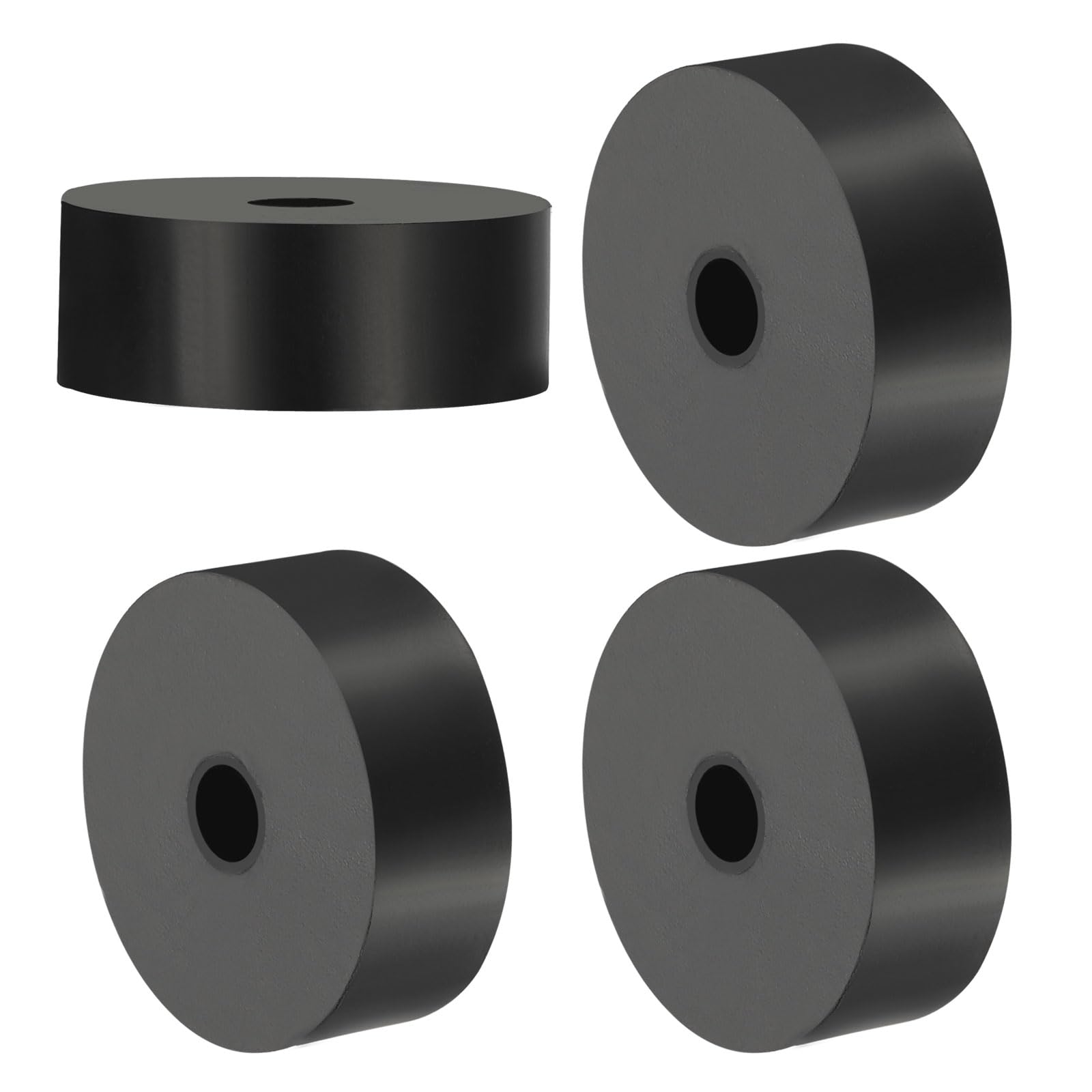 PATIKIL Multi Purpose Rubber Spacer, 4 Pcs 8mm ID x 40 OD x 15mm T Neoprene Round Anti-Vibration Isolation Pads Isolator Rubber Bushings Spacer Washer for HVAC Bolts Car Accessories