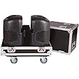 Gator Cases G-TOUR Series ATA Style Road Case for (2) 12-Inch Speaker Cabinets with Cable Storage and Heavy Duty 4" Casters (G-TOUR SPKR-212)