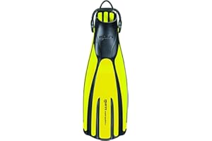 Mares Unisex Adults Avanti Quattro + Diving Fins - Durable Efficient Versatile Open-Heel Scuba Fins with Four-Channel Design & Bungee Strap