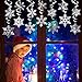 35PCS Frozen Theme Party Christmas Snowflake Silver 3-D Snowflake Hanging Swirls for Christmas New Year Decoration, Suitable for Party & Home Decor