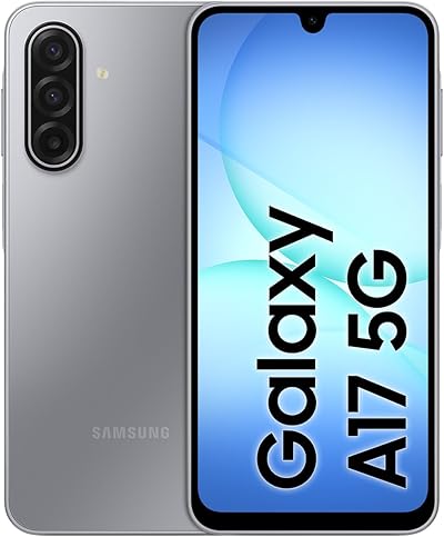 Samsung Galaxy A17 5G AI Smartphone, AI Phone with Android, Thin 7.5 mm Frame, 50 MP Camera, 128 GB Memory, 4 GB RAM, 5000 mAh Battery, Grey
