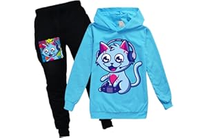 Potekoo Kids Casual Novelty Comfy Hoodies Trendy Sweatshirts Lightweight Loose Fit Clothing Outfits for Toddler Girls