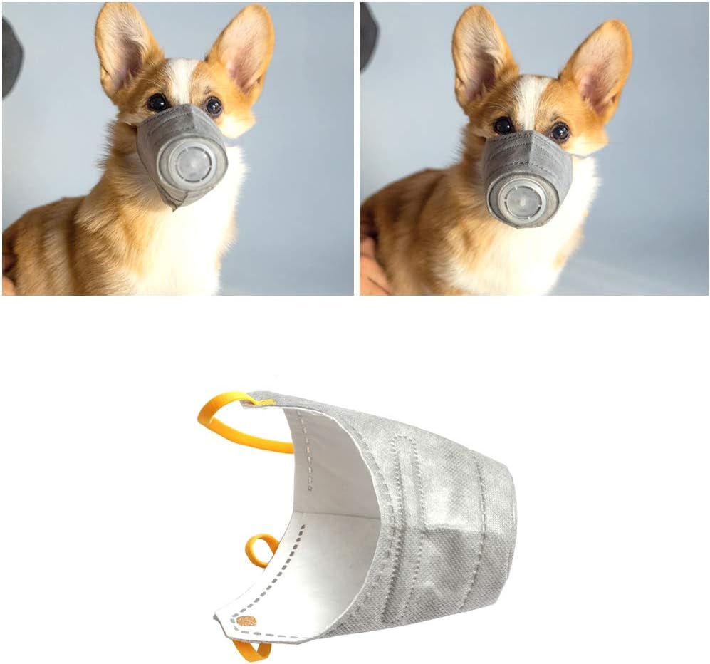 GTWCK 3Pcs Dog Masks, Adjustable Pet Mask PM2.5 Filter Anti Dust Masks Dog Soft Cotton Face Mouth Mask N95 Respiratory Mask Puppy Mouth Guard Mask Cover Pet Breathing Mask for Small Medium Large Dog