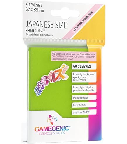 Gamegenic Prime Japanese Size Card Sleeves | 60 Pack of 62 mm by 89 mm Card Sleeves | Premium Quality Card Game Holder