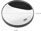 Manicare Magnifying Mirror 10x Round with Suction Cups Travel Cosmetic Tool view 3