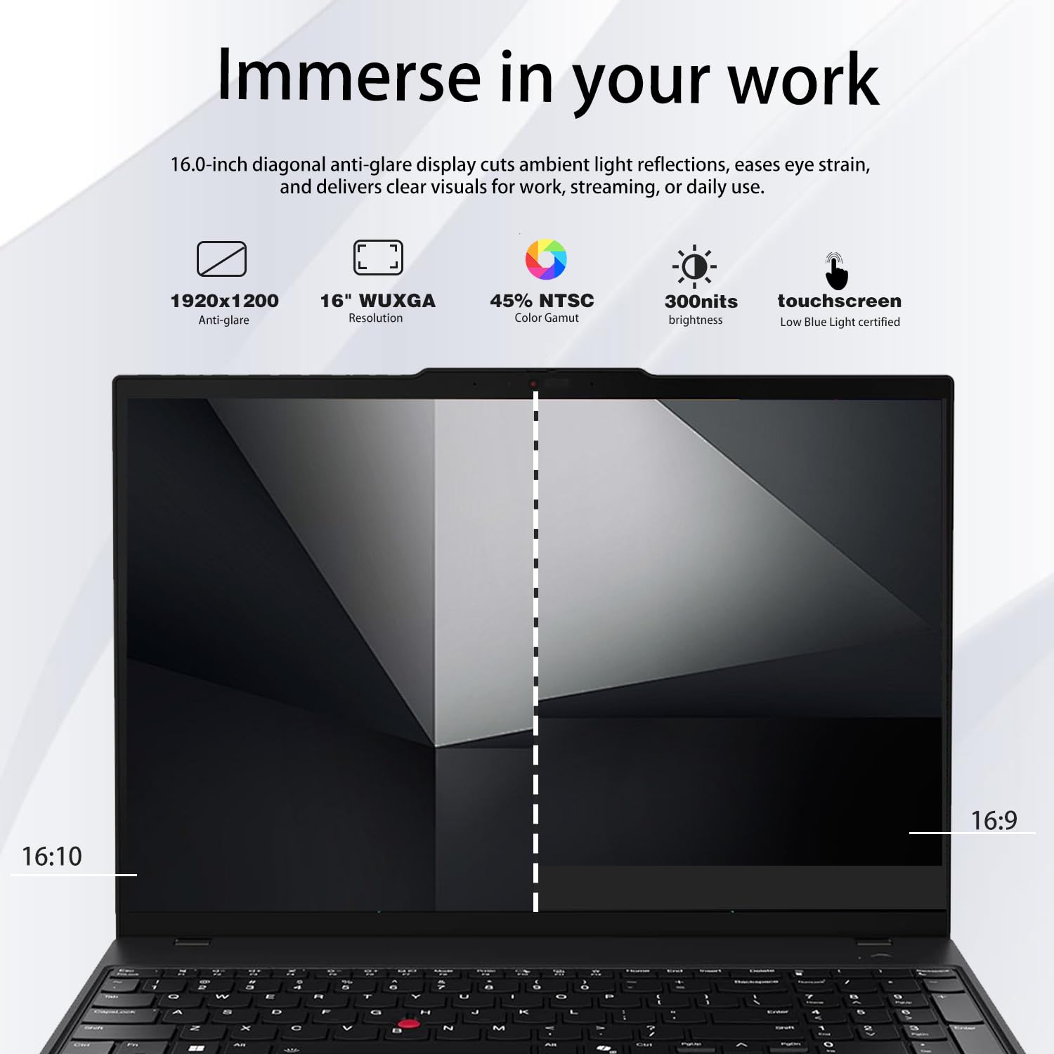 Laptop empresarial Lenovo ThinkPad E16, pantalla táctil antirreflejos FHD+ de 16", AMD Ryzen 5 7535U, 32 GB DDR5, 1 TB SSD, Wi-Fi 6E, huella digital, retroiluminación, cámara web, Windows 11 Pro, paquete con concentrador USB-C 7 en 1