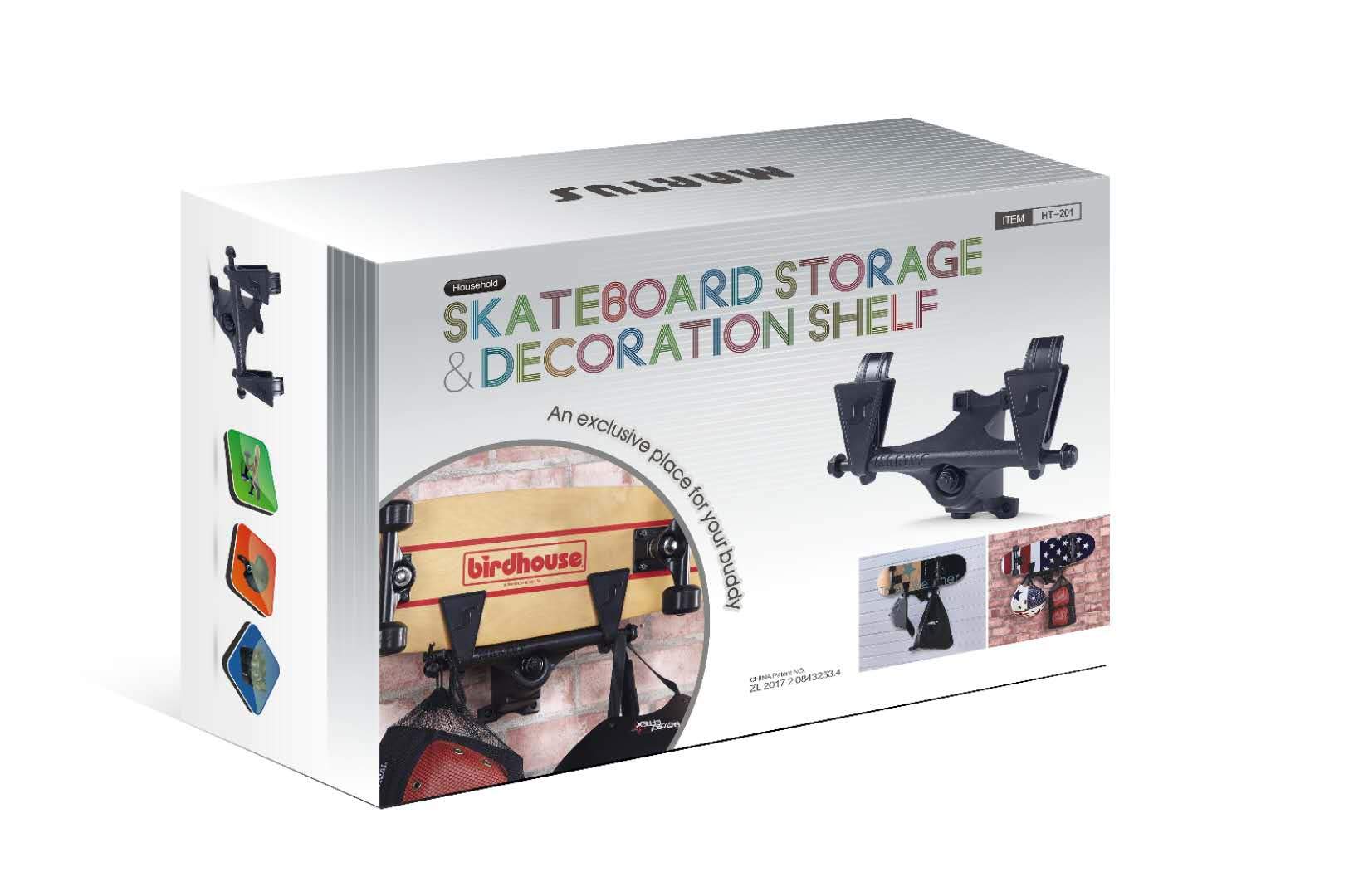 Martus Unisex Youth Skateboard Mount Holder, Black, One Size Fits All