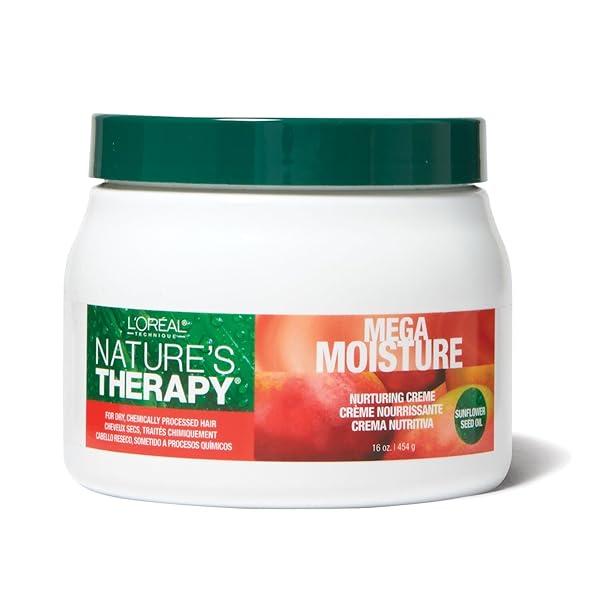 L’ORÉAL TECHNIQUE NATURE’S THERAPY MEGA MOISTURE CRÈME – CONDITIONING AND DETANGLING HAIR CREAM, SOFTENS AND ADDS SHINE WITH BOTANICAL EXTRACTS, FOR ALL HAIR TYPES