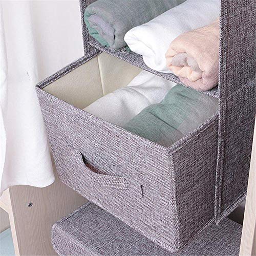 Blue Stones Household Creative Hanging Organizer Drawer Box Holder Cloth Underwear Bra Women Towels Storage Supplies Wardrobe Closet Case - Thumbnail 4