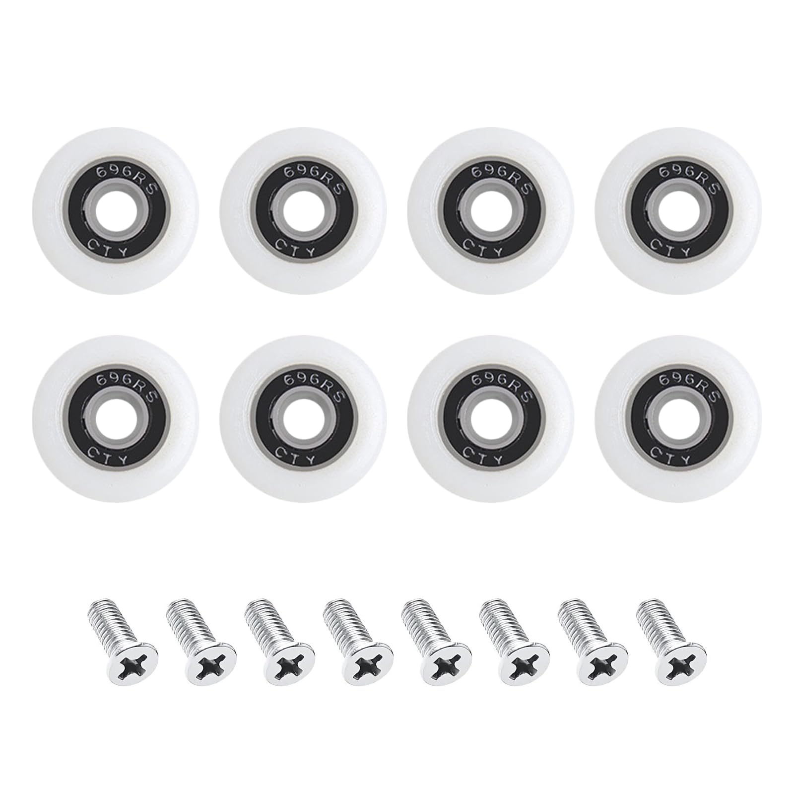Leliafleury 8 Sets Shower Door Wheels 24mm Shower Door Rollers Replacement Rollers Runners for Bathroom