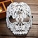 Sexy Skull Face Masquerade Masks Mardi Gras Costumes with Rhinestones (White)