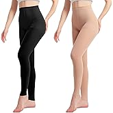 2 Pairs Medical Compression Pantyhose for Men & Women, 20-30mmhg Gradient Support Tights pants, Open Toe High Waist Tights, Graduated Tights for Varicose Veins, Edema, Deep, Thrombosis