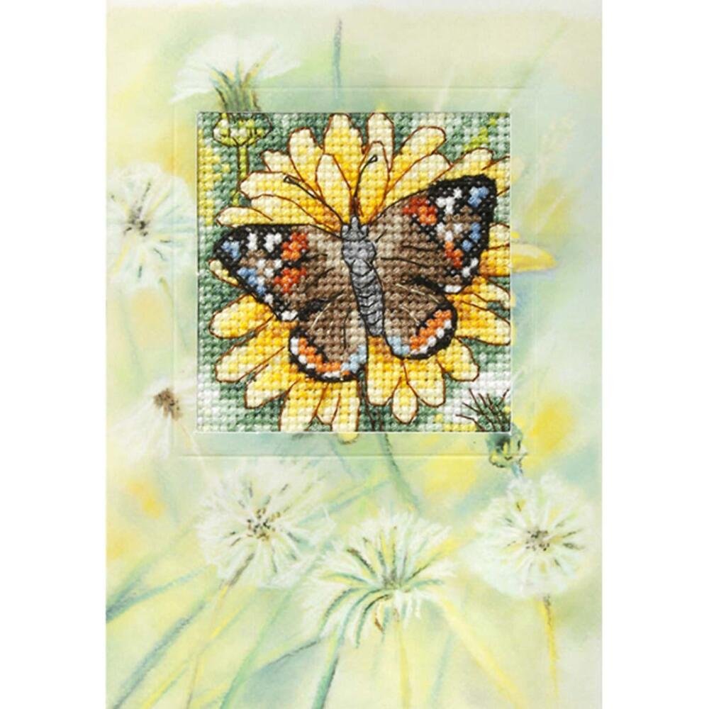 Orchidea Butterfly and Dandelions Card Cross Stitch Kit