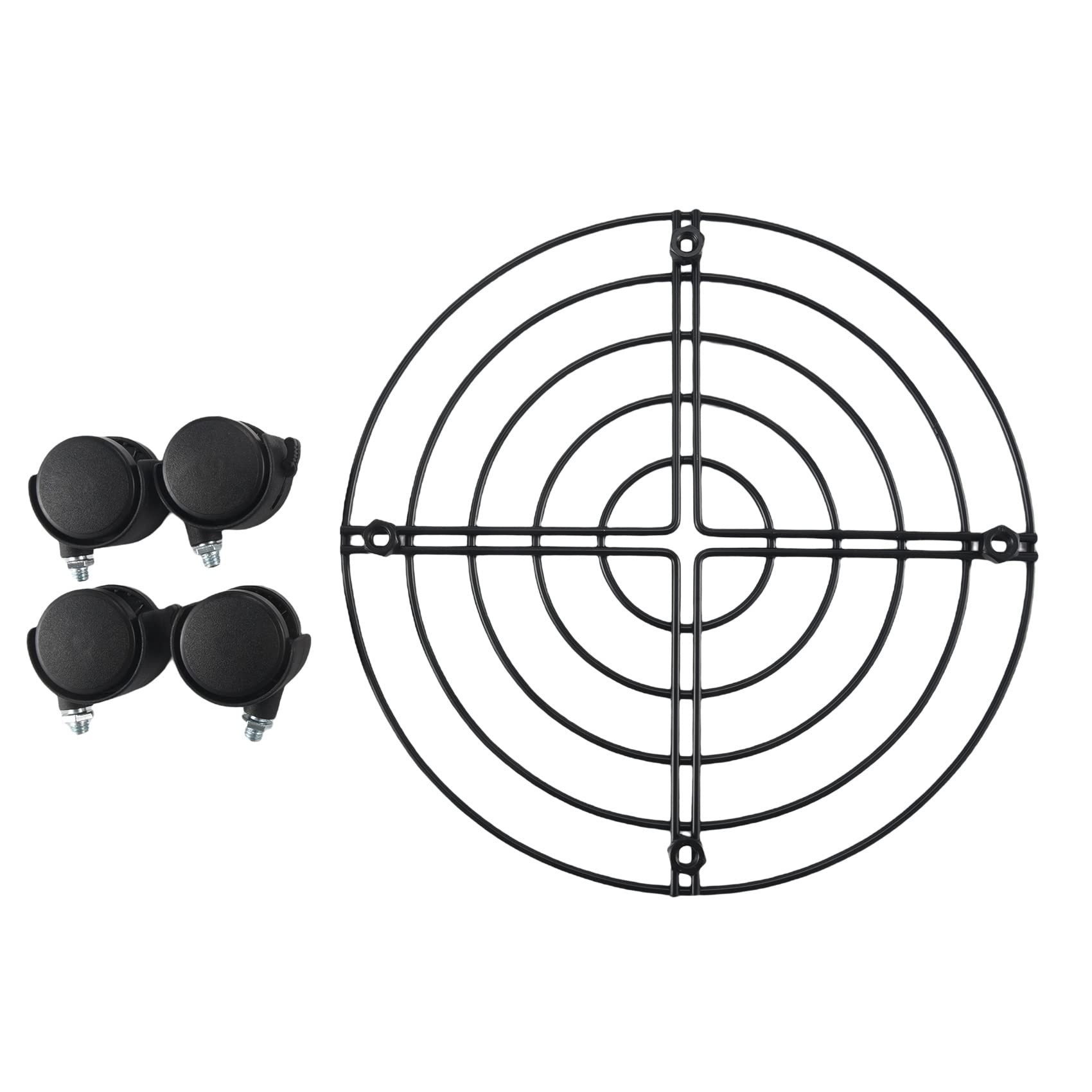 Giyofom Metal Plant Flower Pot Stand Trolley on Wheels Indoor Outdoor Home Garden Tools