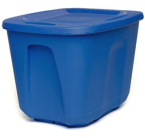 Homz Plastic Storage Tote With Lid 18 Gallon Blue Stackable 4 Pack Baskets Bins Amazon Com Au