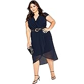 City Chic Women's Plus Size Wrap Swing Dress