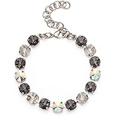 Dyale Crystal Charms Bracelets For Women Claw Drill Set Colorful Crystal Bracelets Lobster Clasp Link Chain ﻿